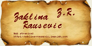 Žaklina Raušević vizit kartica